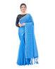 Striped Cotton Silk Saree with Sequinned Blouse Striped Cotton Silk Saree with Sequinned Blouse
