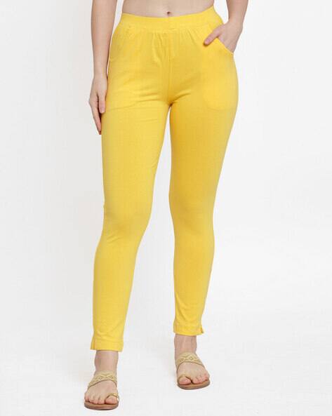 Buy Yellow Leggings for Women by Tag 7 