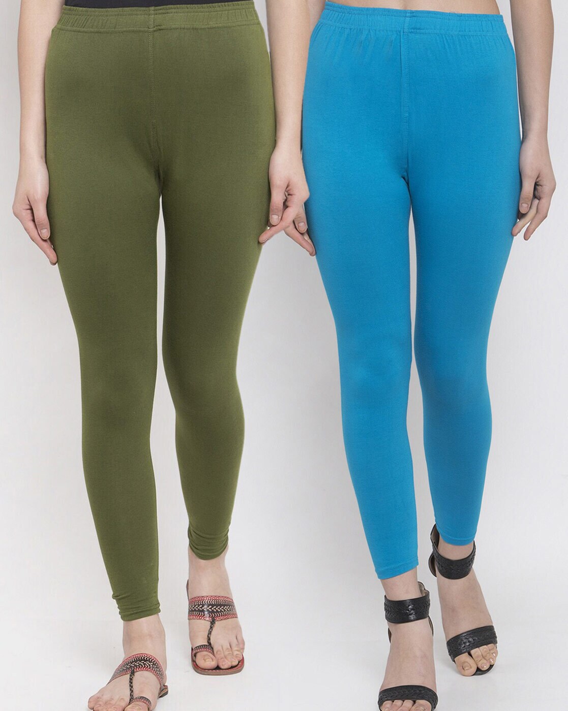 Buy Olive Leggings for Women by Tag 7 Plus Online