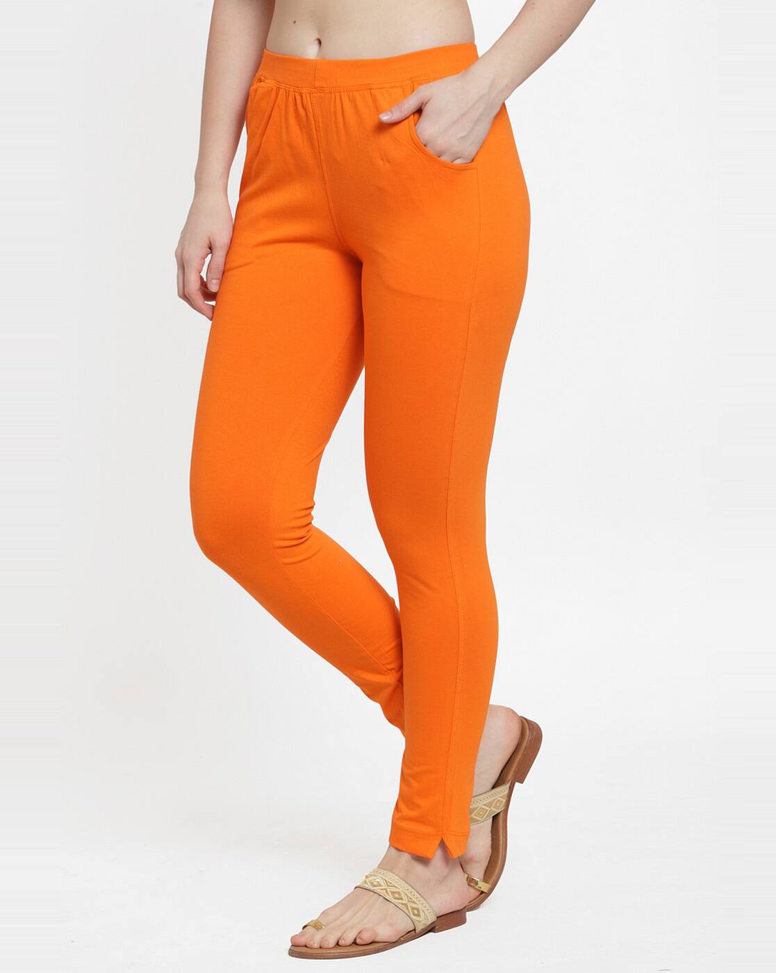 Buy Orange Leggings for Women by Tag 7 