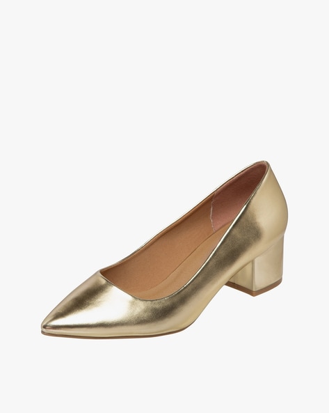 Buy Gold Heeled Shoes for Women by FIONI by Payless Online