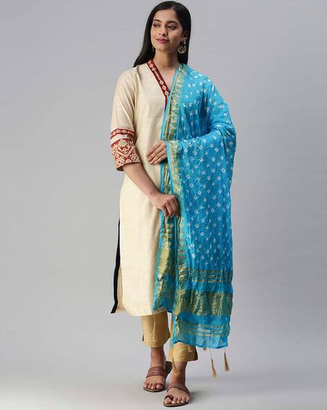 Printed Dupatta with Tassels Price in India