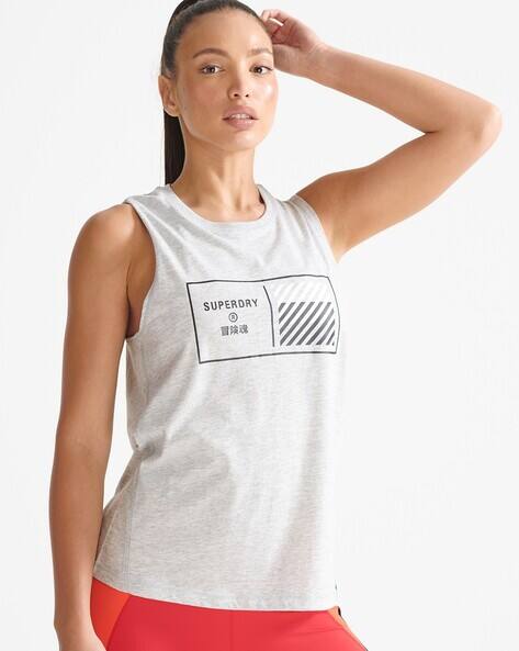 SUPERDRY Train Core Graphic Print Tank Top