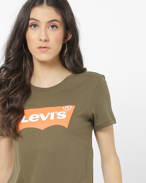 Buy Olive Green Tshirts for Women by LEVIS Online 
