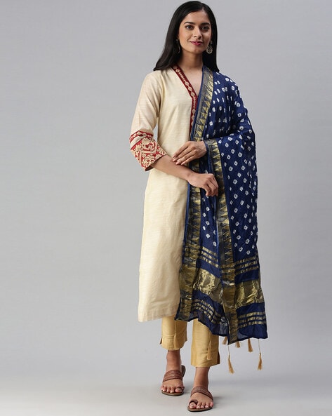 Printed Dupatta with Tassels Price in India