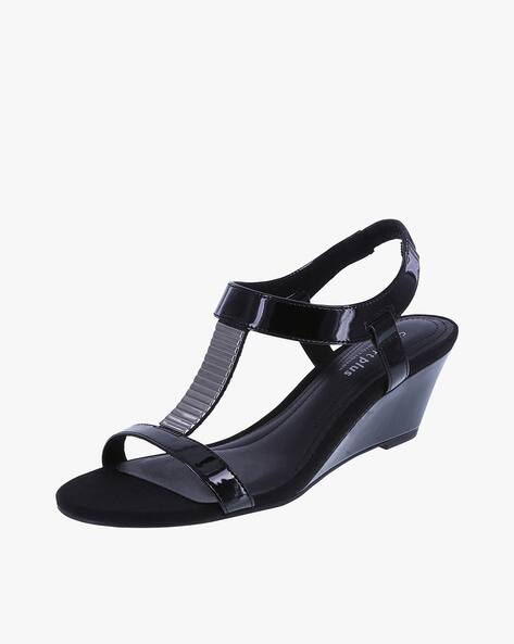 Buy Black Heeled Sandals for Women by COMFORT PLUS Online | Ajio.com