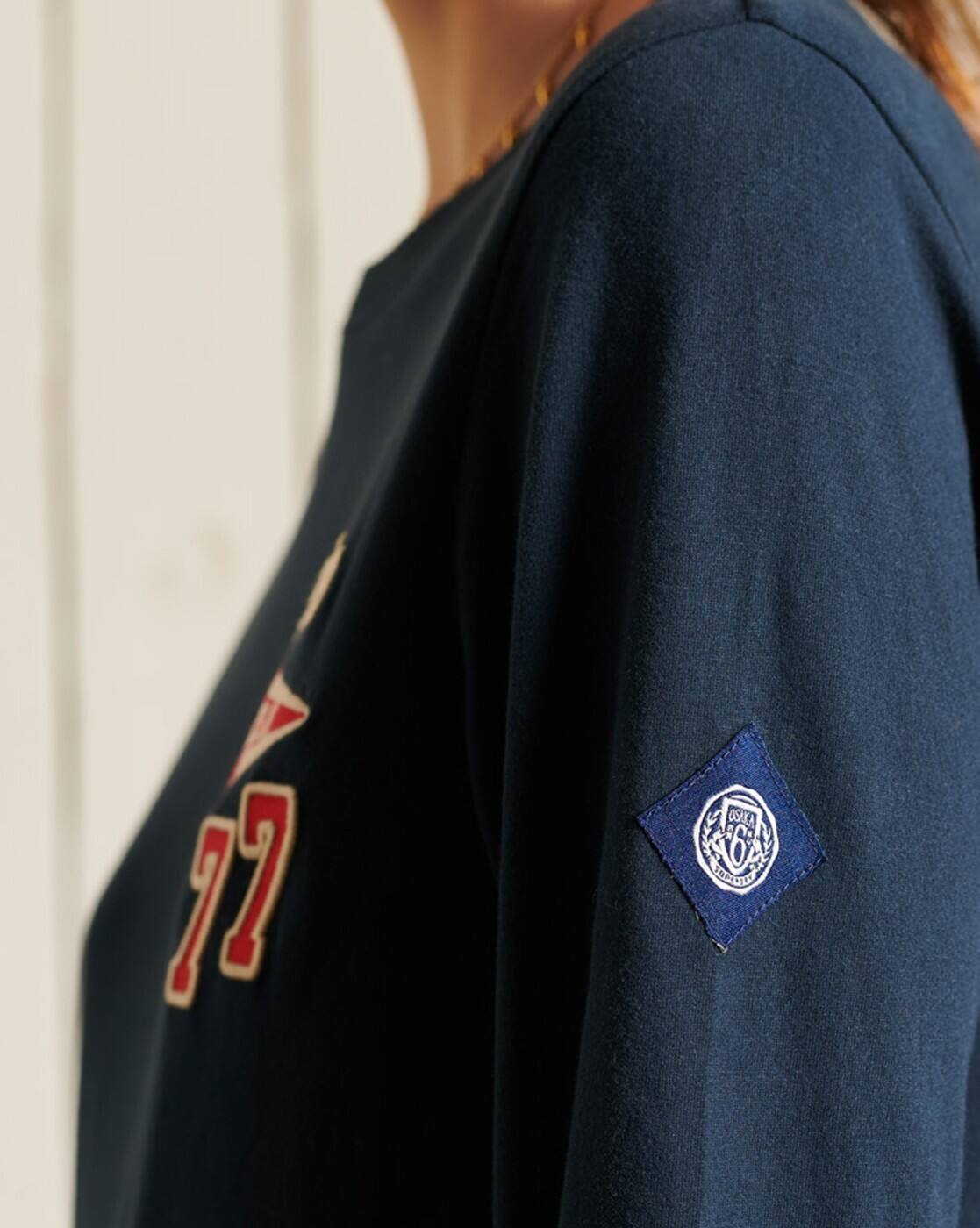 トップス everyone logo long sleeve tee navy Buy GAP Women Women Blue Long Sleeve Arch Logo T-Shirt - NNNOW.com