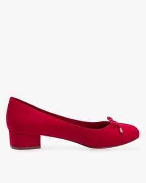 W04 Slip-On Heeled Shoes with Bow Accent-image-10