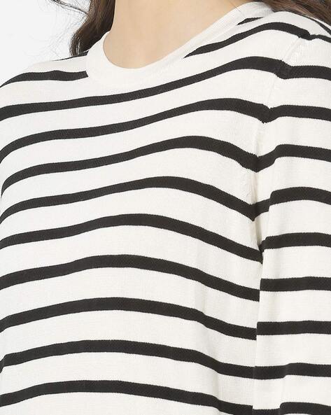 Levi's black and cheap white striped t shirt