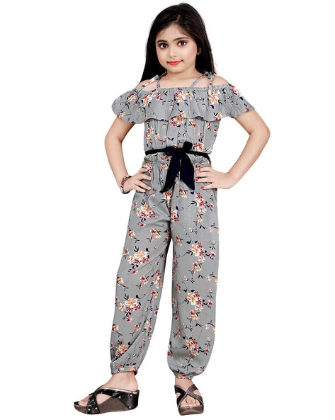Thaisu Kids Girls Jumpsuit, Wide Strap Sleeveless Sunflower Printed  Suspender Overall Playsuit, 18Months-6Years - Walmart.com