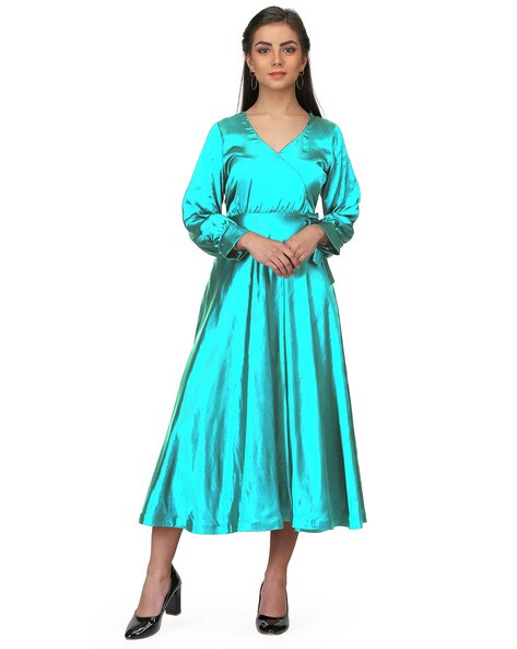 Bishop Sleeve Scuba Dress - Khaki - Wholesale Womens Clothing Vendors For  Boutiques