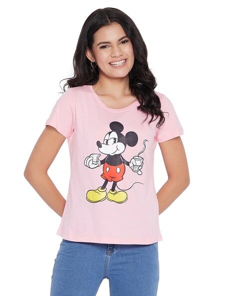 Mickey Mouse Print Crew-Neck T-shirt - Main Image