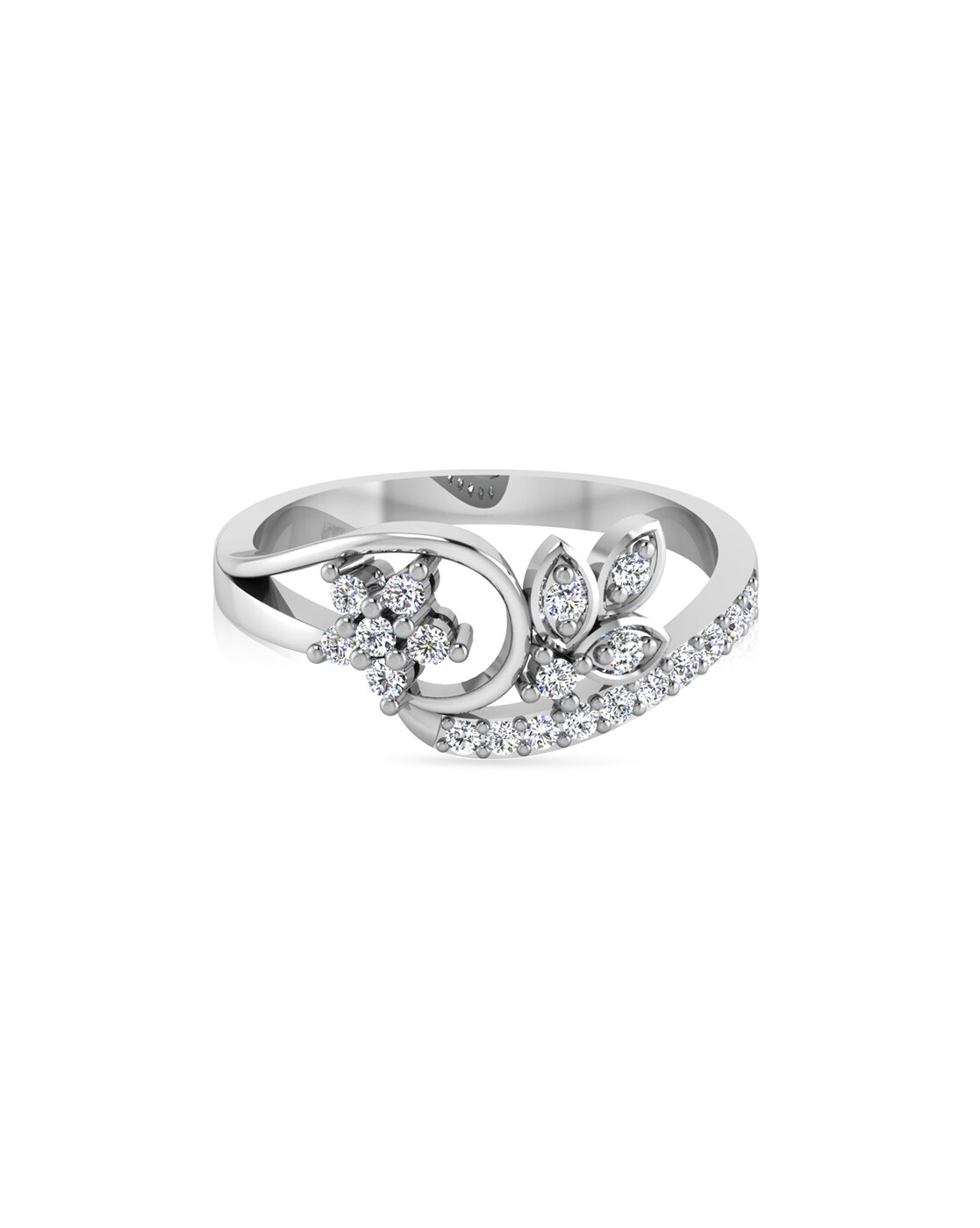 1 ct Diamond Solitaire Engagement Ring 14k White Gold