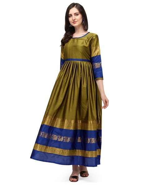 Woven Kanjeevaram Gown Dress