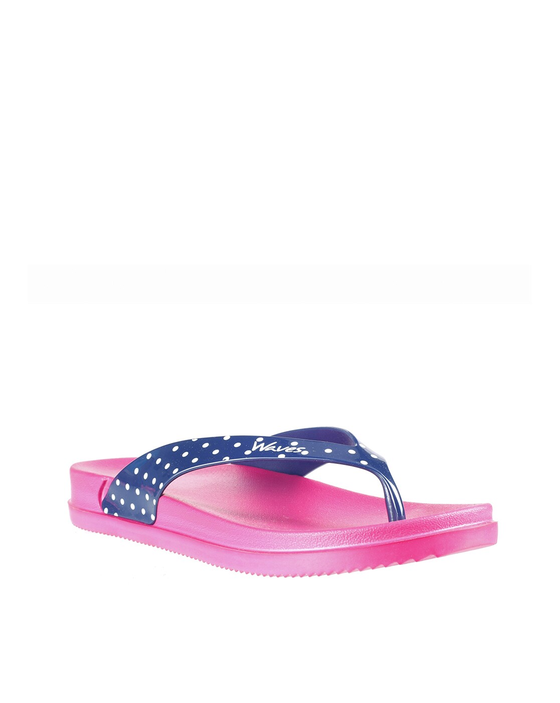 pink polka dot flip flops