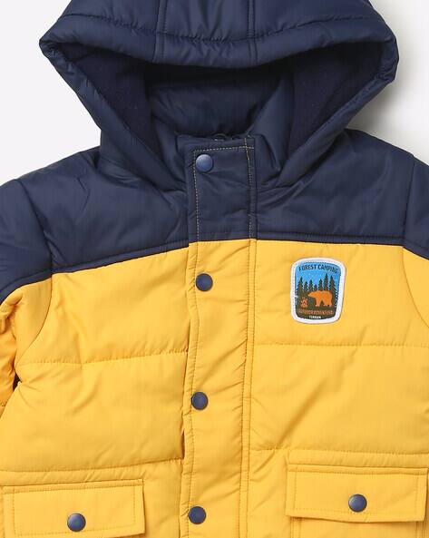 Colourblock Quilted Hooded Jacket view 3