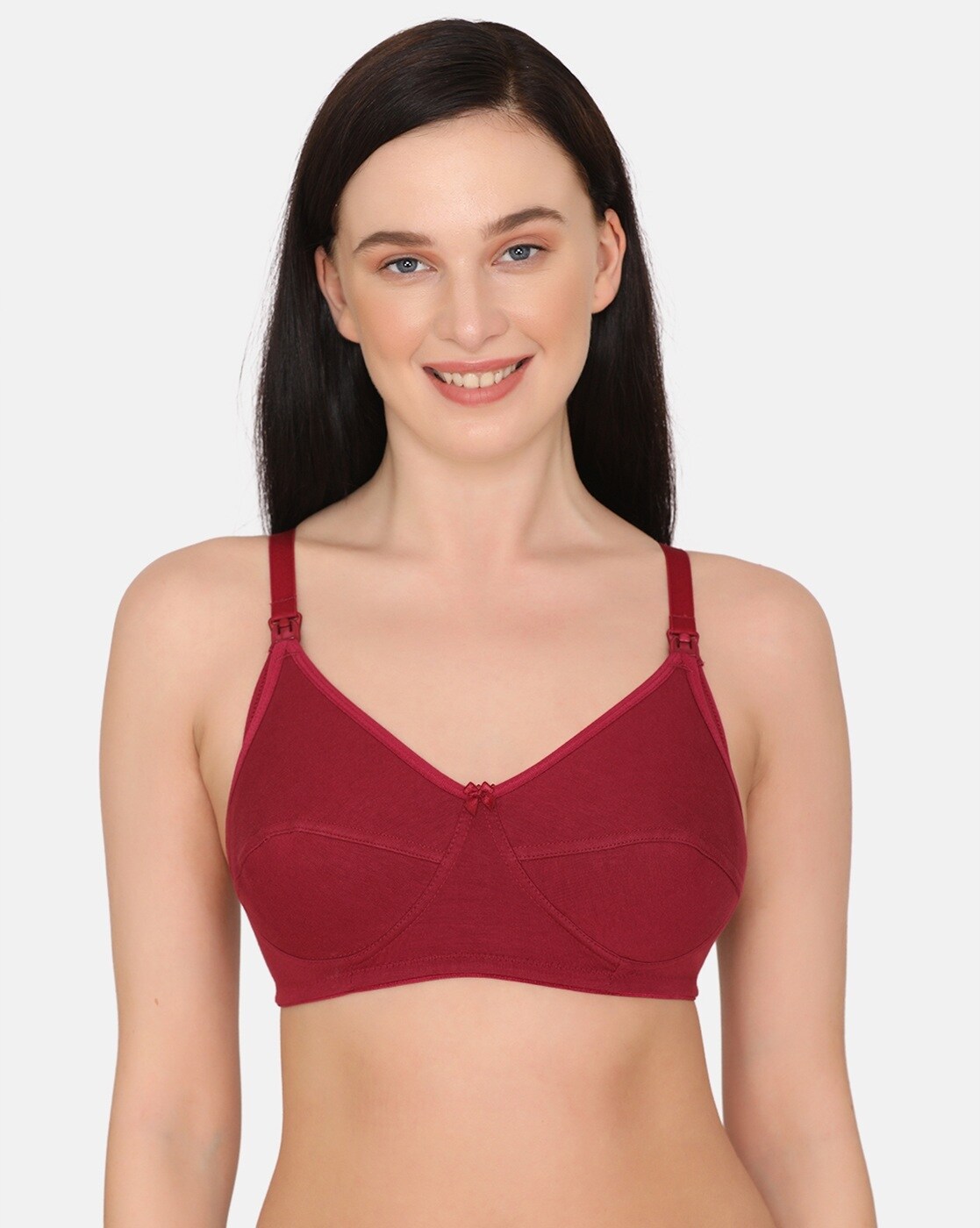 Burgundy Lace Nursing Bra