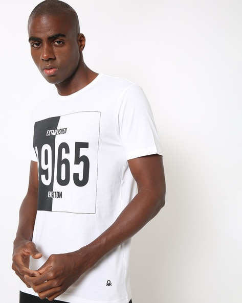 Buy Off White Tshirts for Men by UNITED COLORS OF BENETTON Online