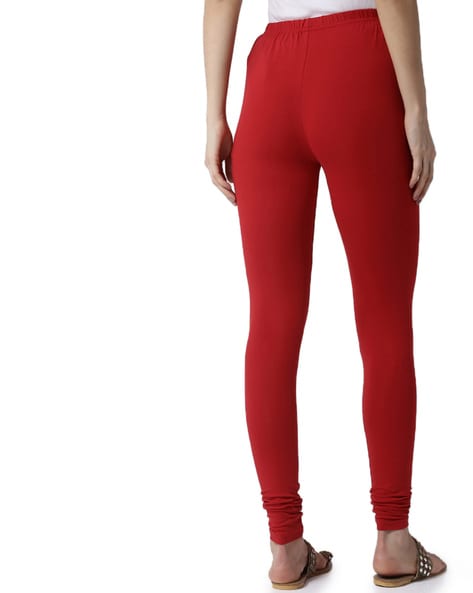 Buy online Red Cotton Leggings from Capris & Leggings for Women by Soch for  ₹499 at 0% off | 2024 Limeroad.com