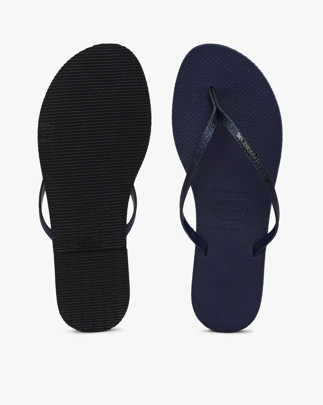 Navy havaianas 2025 flip flops