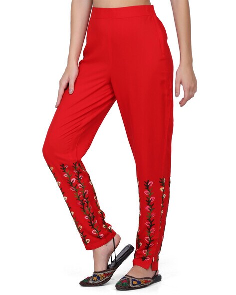 Embroidered sales trousers online