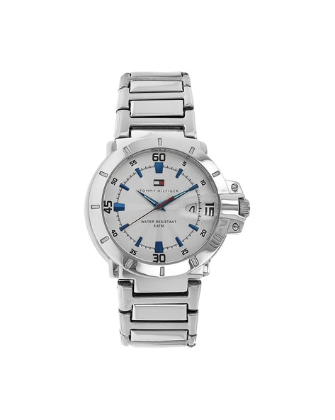 Silver watch tommy hilfiger hot sale