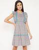Floral Print A-line Dress with Ruffles Floral Print A-line Dress with Ruffles