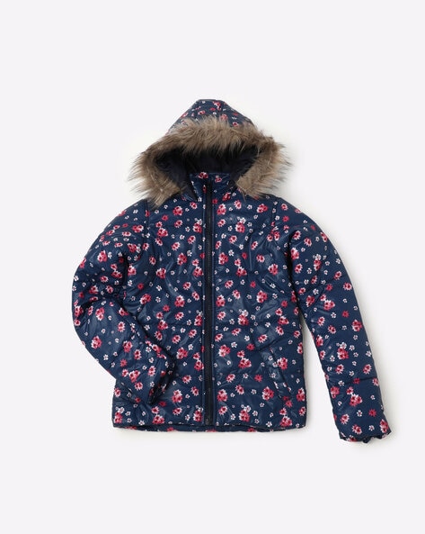 floral zip up jacket