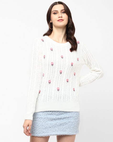 Buy White Sweaters & Cardigans for Women by DNMX Online