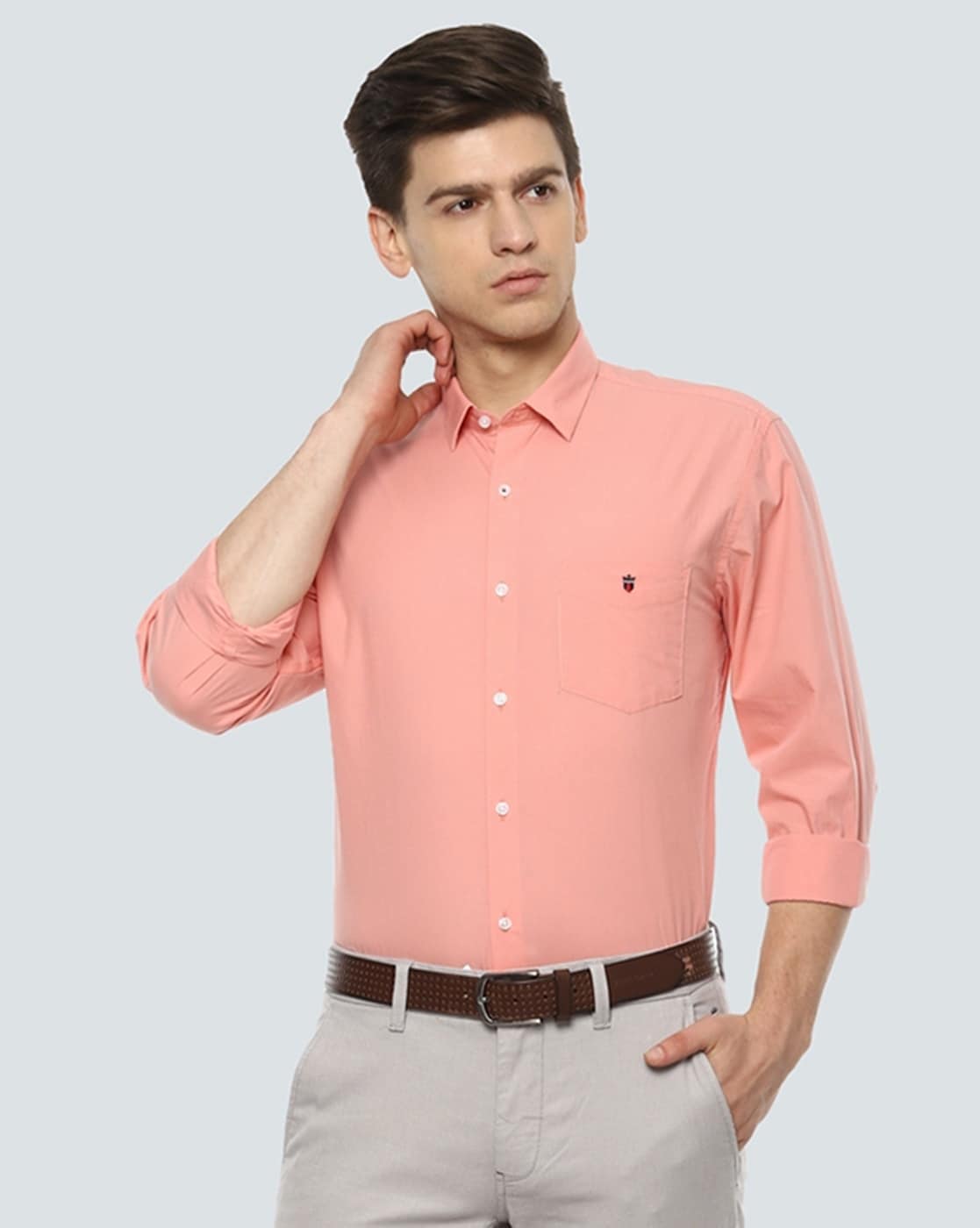 Peach Shirts for Men by LOUIS PHILIPPE ...