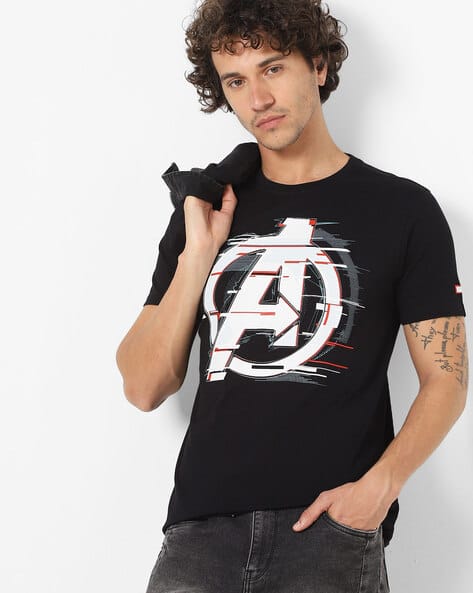 DNMX Avengers Print Crew-Neck T-shirt 