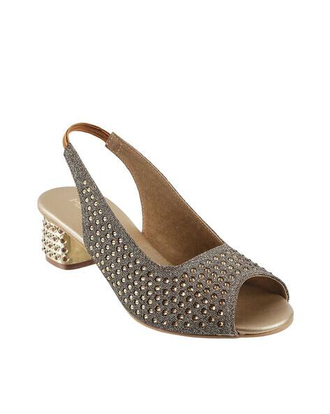 rose gold thick heels