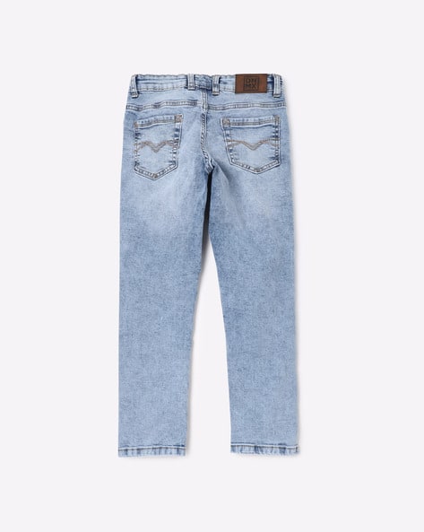 Mid-Wash Mid-Rise Slim Jeans view 2