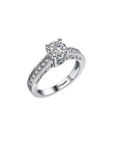 Swarovski Hilly Rhodium-Plated Crystal Ring For Sale at 1stDibs | swarovski  promise rings, swarovski pave ring