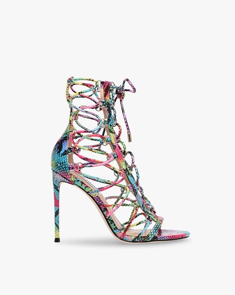 Multicolor Snake Skin Print High Heel Block Heel Sandals With Tassel  Decoration And Open Toe Perfect For Summer Weddings And Large Size Women  From Bidashoes, $24.14 | DHgate.Com