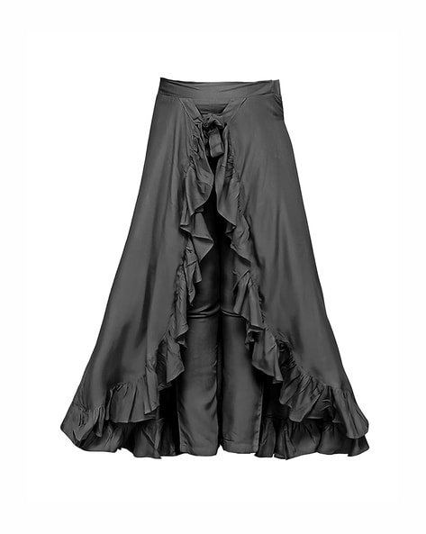 Crepe Palazzo Pants Paheli Rani Girls Maxi Overlay Pant Skirt Waist Size  280
