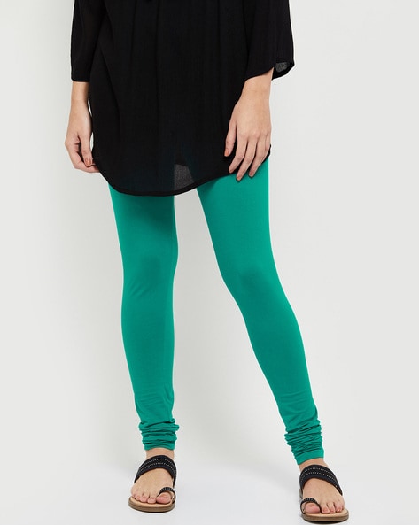 Buy Blue Leggings for Women by GO COLORS Online