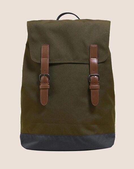 Colourblock Back Pack with Buckle Closure