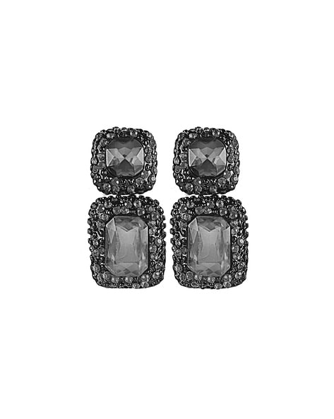 Black and White Diamond Earrings