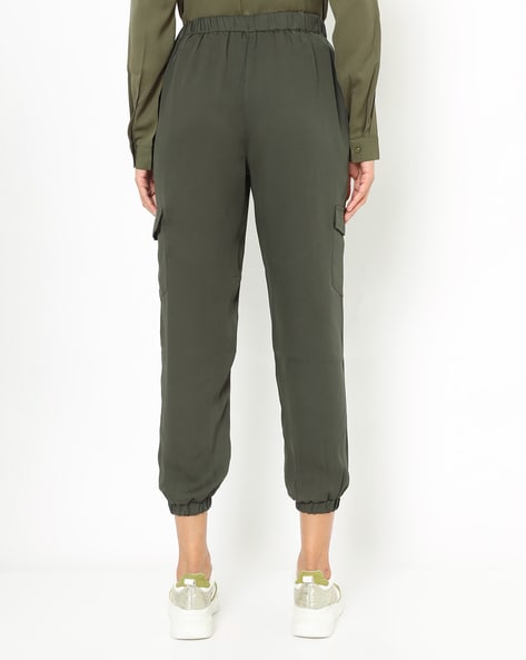 Women Olive Terry Side Pocket Joggers, महिलाओं के लिए जोग्गेर्स, लेडीज  जोग्गेर्स - NOZ2TOZ, New Delhi