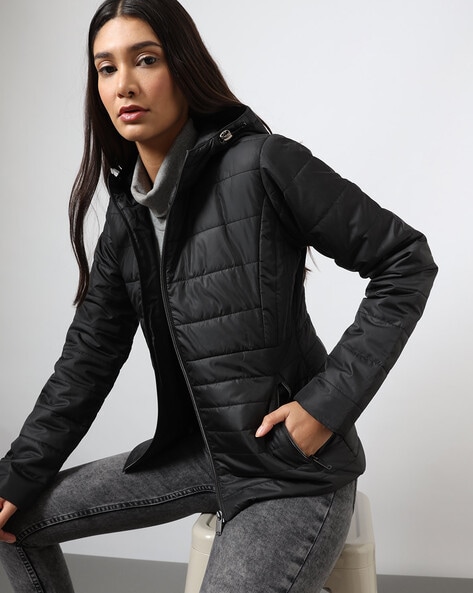 black hooded jacket women