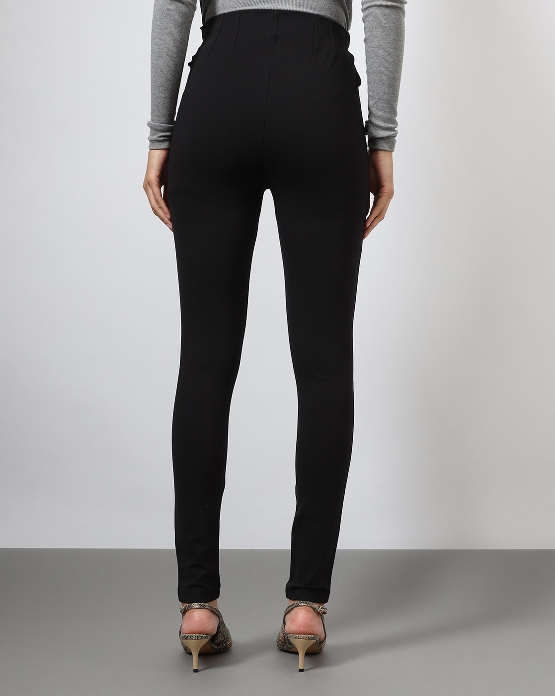 Zip Insert Back Skinny Trousers  6 Colours  Just 7