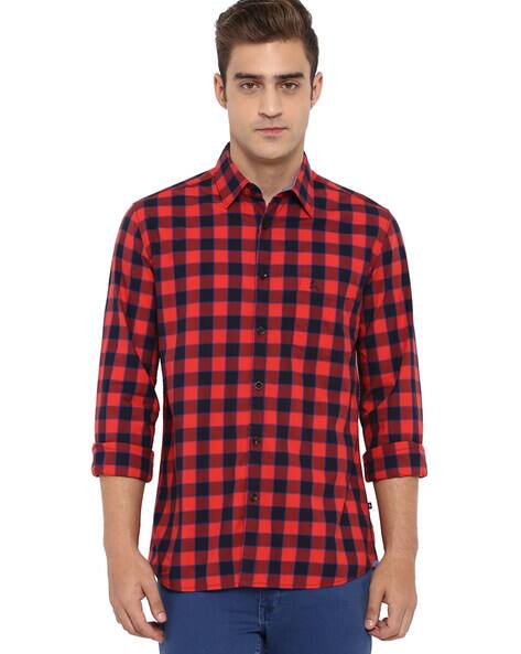 Buy Dark Red Shirts for Men by PARX 