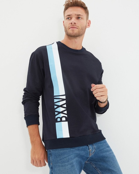 Buy Navy Blue Sweatshirt & Hoodies for Men by TRENDYOL Online