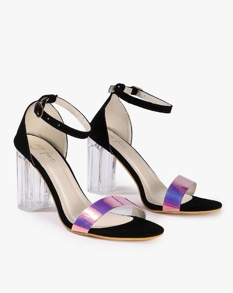 Buy Black Heeled Sandals for Women by MFT Couture Online