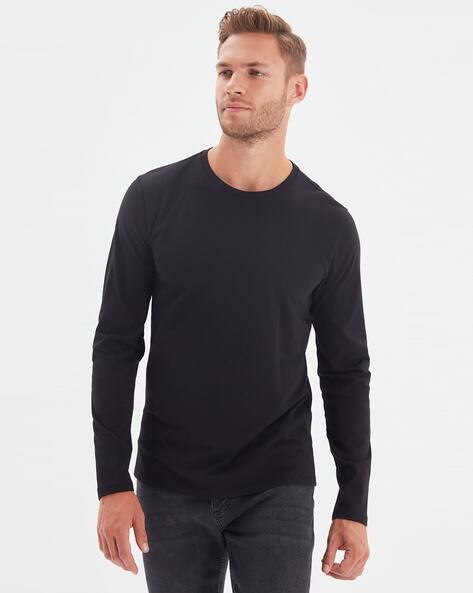 ajio black t shirt