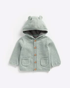 mothercare Button-Down Hooded Sweater with Pockets-picture-52