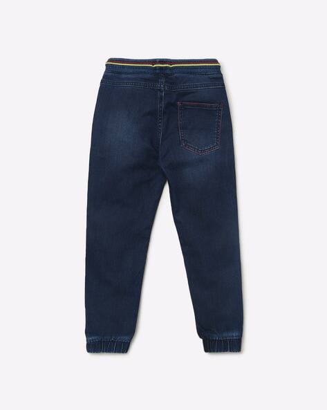 Mid-Wash Mid-Rise 3-Pocket Jogger Jeans view 2
