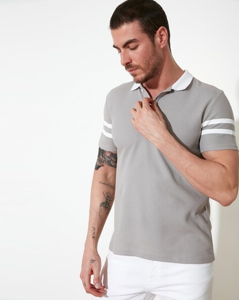 Trendyol Collection Polo T-shirt - White - Slim