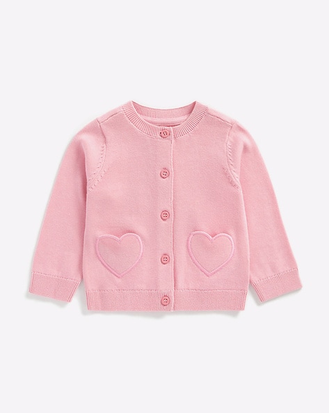 Mothercare Button-Down Cardigan with Heart Pockets